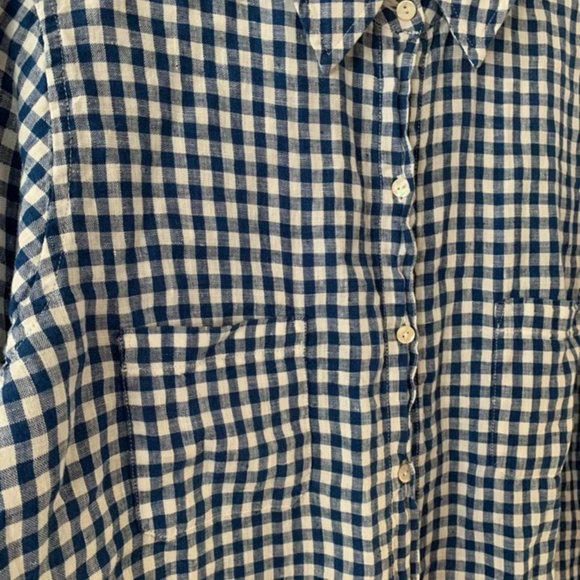 Lilly Pulitzer Sea View Button Down Gingham Navy - Picture 3 of 4